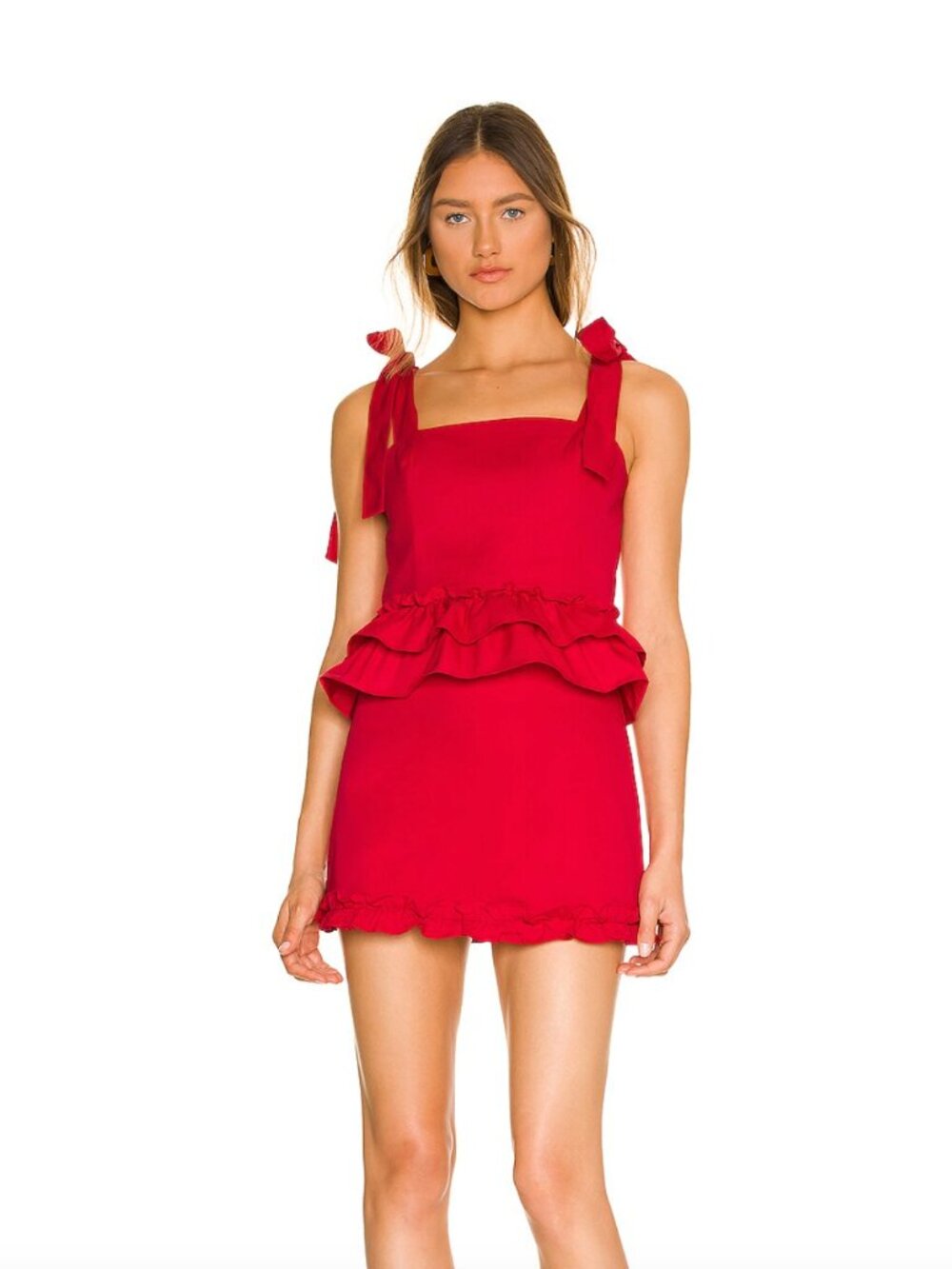 Amanda Uprichard Red Hydrangea Set - Skort & Top